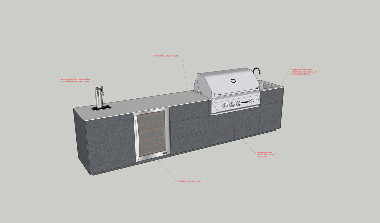 Love Kitchens Aria Bay Outdoor Kitchen