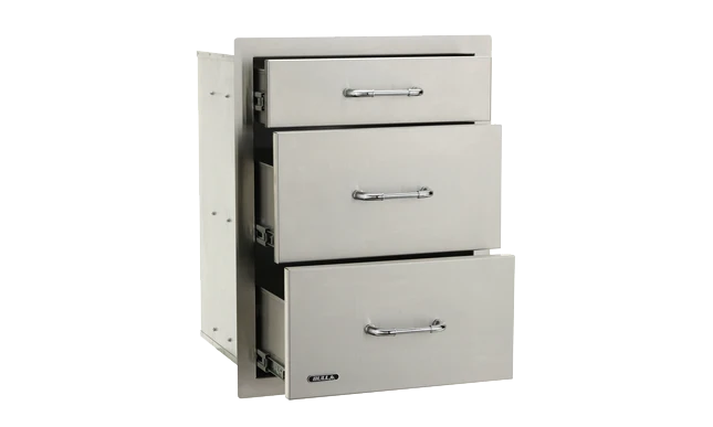 Stainless Steel Triple Drawer System